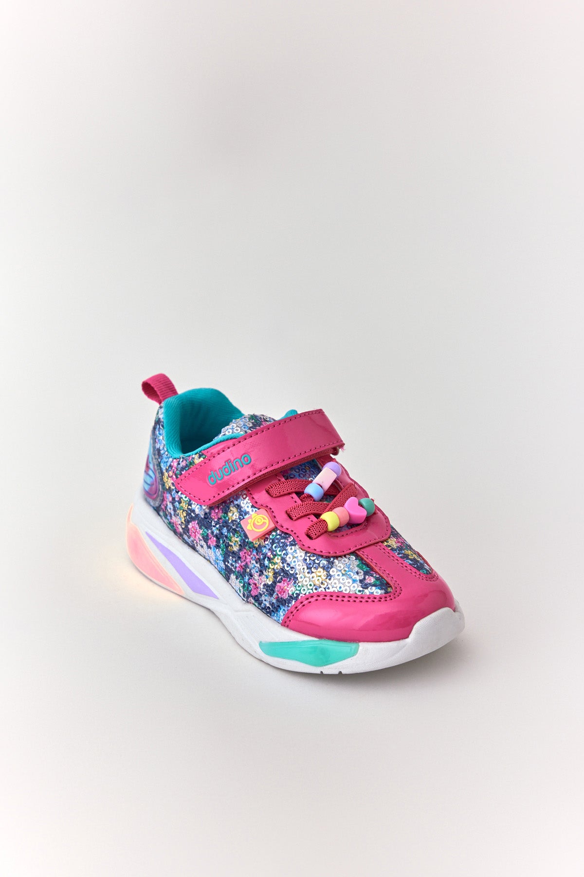 Pembe Kız Rocca Cırt Cırtlı Işıklı Çocuk Sneaker